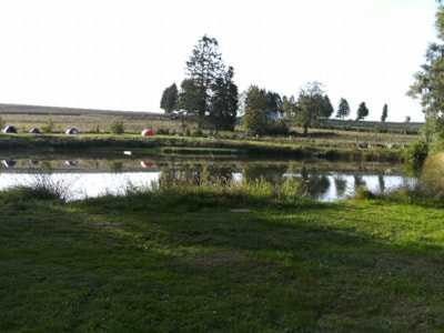 Nature pitch for small tent (max. 4m²) next to swimming lake (no car) — 1