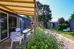 Accommodation - Mobile Home Privilège 35M² 3 Br Covered Terrace - Camping de la Baie