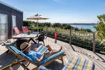 Mietunterkunft - Mobilheim Premium - 2 Schlafzimmer - Meerblick - ROMANEE Chatelet