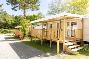 Mietunterkunft - Mobilheim Confort 34M² (3 Schlafzimmer ) + Terrasse + Tv - Flower Camping Le Vieux Moulin