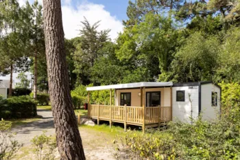 Mietunterkunft - Mobilheim Premium 40M² (2 Schlafzimmer ) + Terrasse + Tv - Flower Camping Le Vieux Moulin