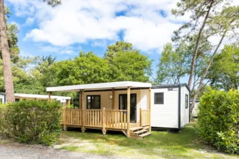 Mietunterkunft - Mobilheim Premium 40M² (2 Schlafzimmer) - 2 Badezimmer + Terrasse + Tv - Flower Camping Le Vieux Moulin