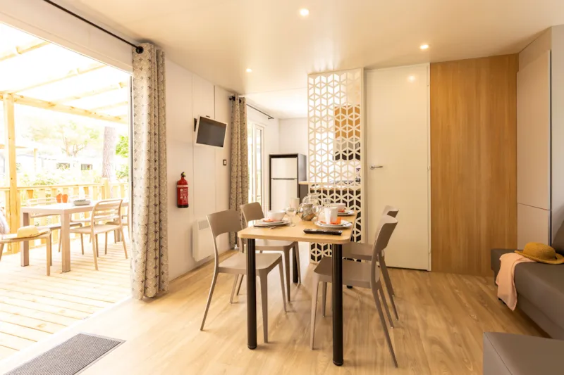 Mobil-Home Premium 40M² (2 Chambres) + Terrasse + Tv