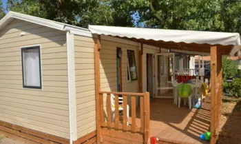 Mietunterkunft - Mobilheim Confort 28M² - 2 Zimmer  + Tv + Klimaanlage - Flower Camping Le Rochelongue