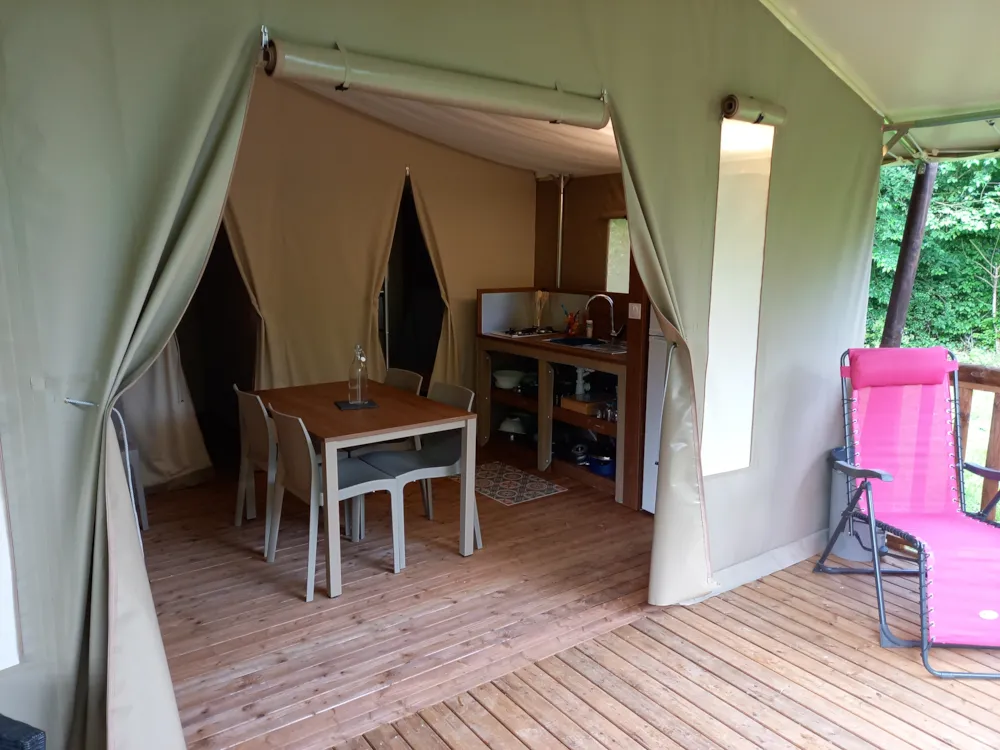 Mietunterkunft - Zelt Lodge Capucine - Camping **La Clé des Champs