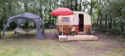 Location - Caravane Vintage Clochette - Camping **La Clé des Champs