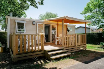 Mietunterkunft - Mobilheim Comfort - 25 M²- 2 Zimmer - Hochterrasse - Homair - Camping Ty Nadan