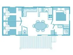Mobil Home 3 Chambres / Confort  (Clim + Plancha + Tv)