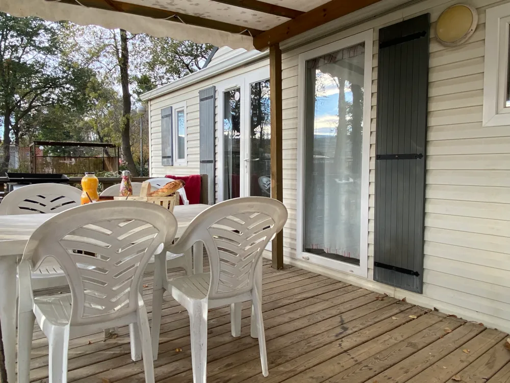 Location - Mobil Home 3 Chambres / Confort  (Clim + Plancha + Tv) - Camping La Tour de France***