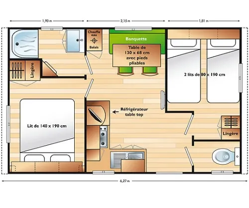 C- Mobil-Home Adriatique - 2 Chambres