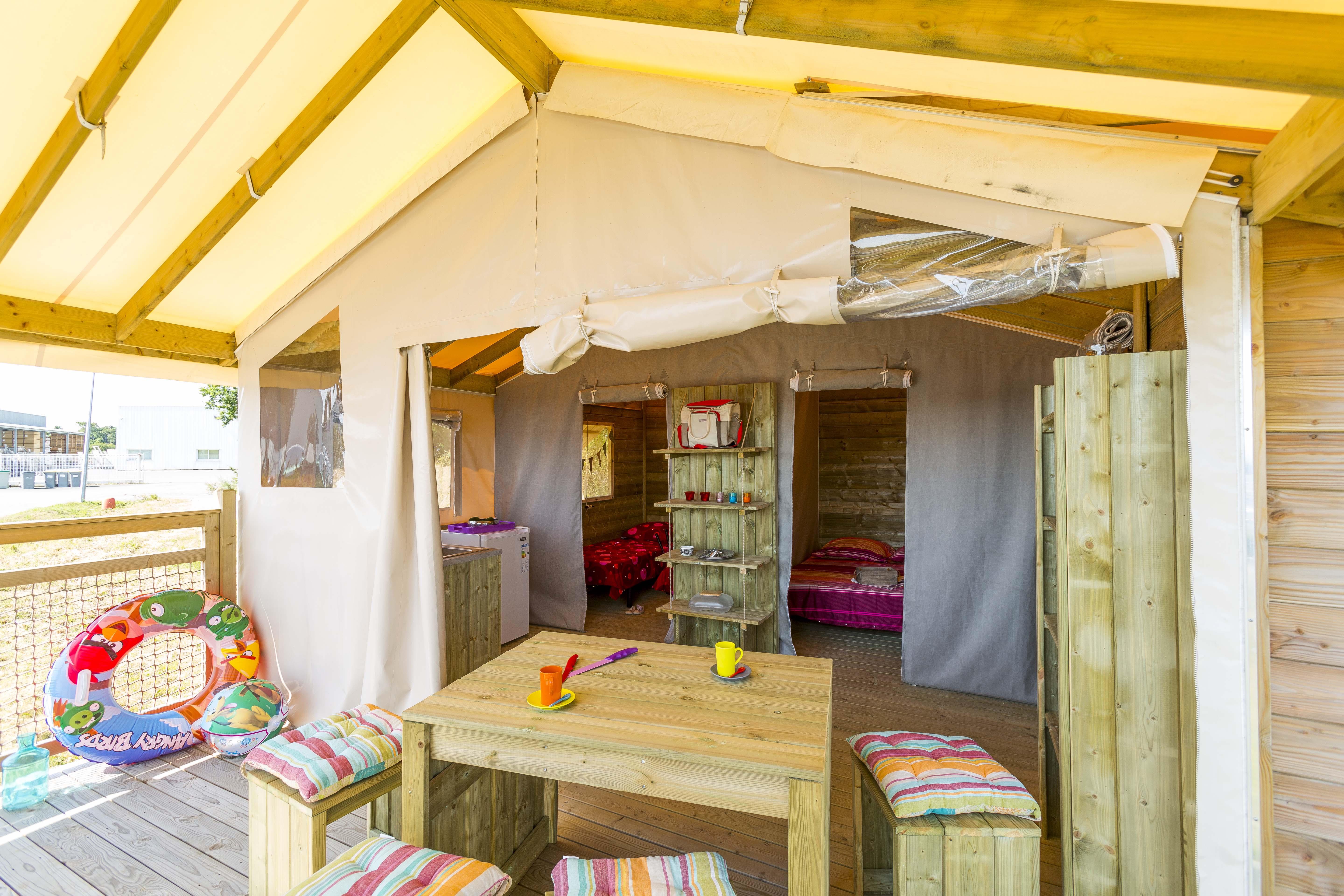 Location - Lodge Pilotis - 2 Chambres - Camping Les Iles