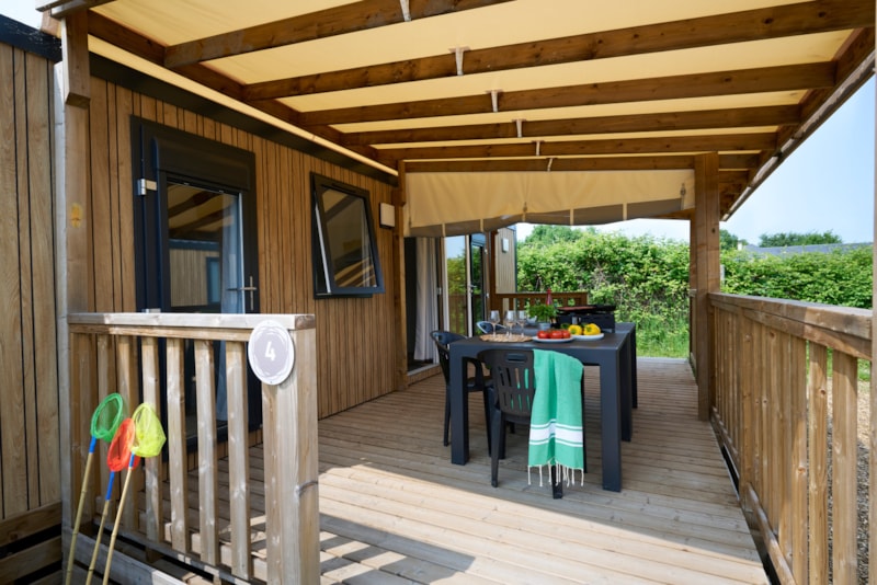 Stacaravan met airconditioning, suite voor twee personen - 33m² - 2 slaapkamers