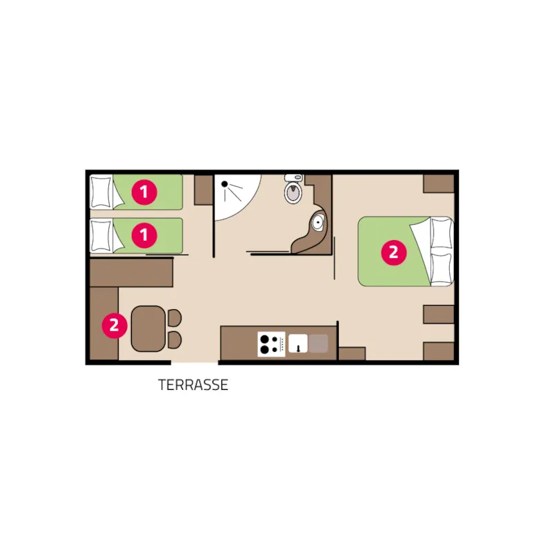 Mobil-Home Pmr - 32M² - 2 Chambres