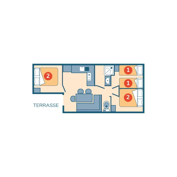Mobil-Home Evasion Clim - 29M² - 3 Chambres