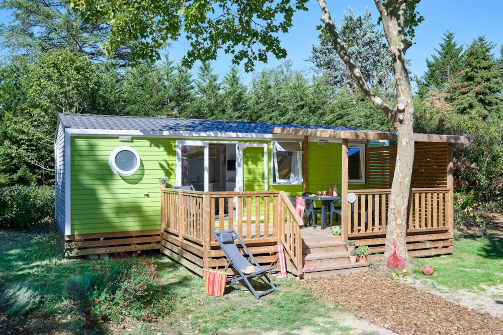 Location - Mobil-Home Famille Clim Éco - 34M² - 3 Chambres - Camping La Mignardière****
