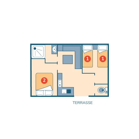 Mobil-Home Atlantique - 27M² - 2 Chambres