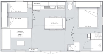 Comfort 2-bedroom mobile home with sea view — 2