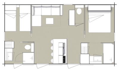 2-bedroom Privilege mobile home — 2