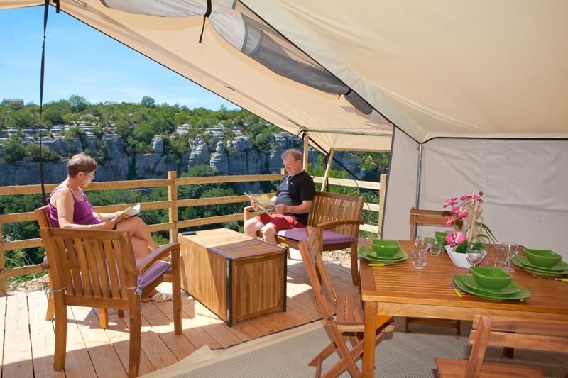 Accommodation - Tente Cotton Lodge 2Ch - Sdb - Sites et Paysages Le Petit Bois