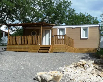 Mietunterkunft - Mobil-Home Privilège Olivier 3 Schlafzimmer - Camping Le Petit Bois Sites et Paysages