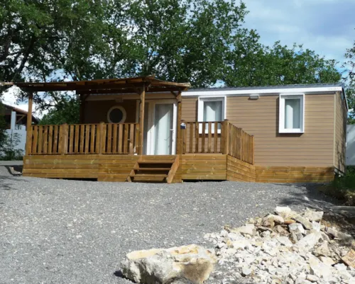 Location - Mobil-Home Privilège Olivier 3Ch - image n°1 - Camping Le Petit Bois Sites et Paysages