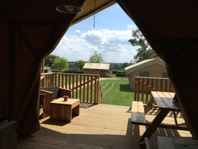 Lodge with sheltered terrace + private facilities 5 pers.
