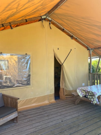 Lodge with wooden terrace - Wheelchair friendly 3 pers.