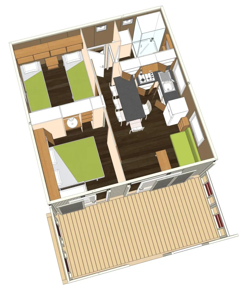 Chalet "Modern"       Proche De La Vie Du Camping