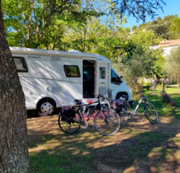 Pitch - Camping Car Package + 2 People + Electricity + Animal - Escapade Vacances - Camping Les Cèdres