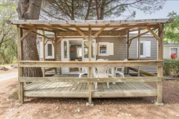 Mietunterkunft - Mobilheim Eco 2 Schlafzimmer Klim - Camping Paradis Domaine de Gaujac