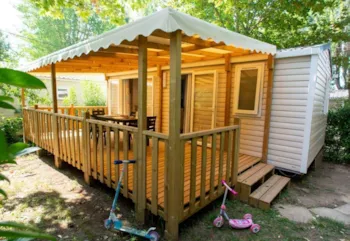 Mietunterkunft - Prestige 2  Klimaangle 26,5 M² / Tv - Camping L'Oasis du Verdon