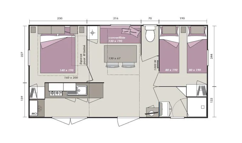 Prestige 2  Climatisé 26,5 M² / Tv
