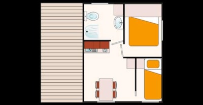 PRESTIGE 1 Air-conditioned CHALET 20 m² / TV — 8
