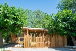 Mietunterkunft - Premium Vip Klimaanlage 35 M² Tv / Lv / Bbq-Plancha - Camping L'Oasis du Verdon