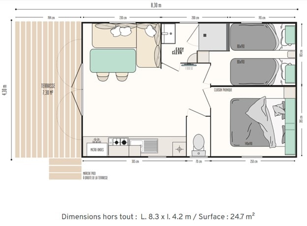 Mobil Home 2 Chambres (Nouveau- Photos Catalogue- Installation Mai 2024)