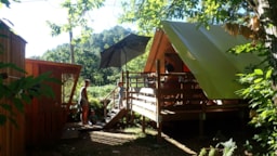 Location - Cabane Sur Pilotis - Camping La Châtaigneraie