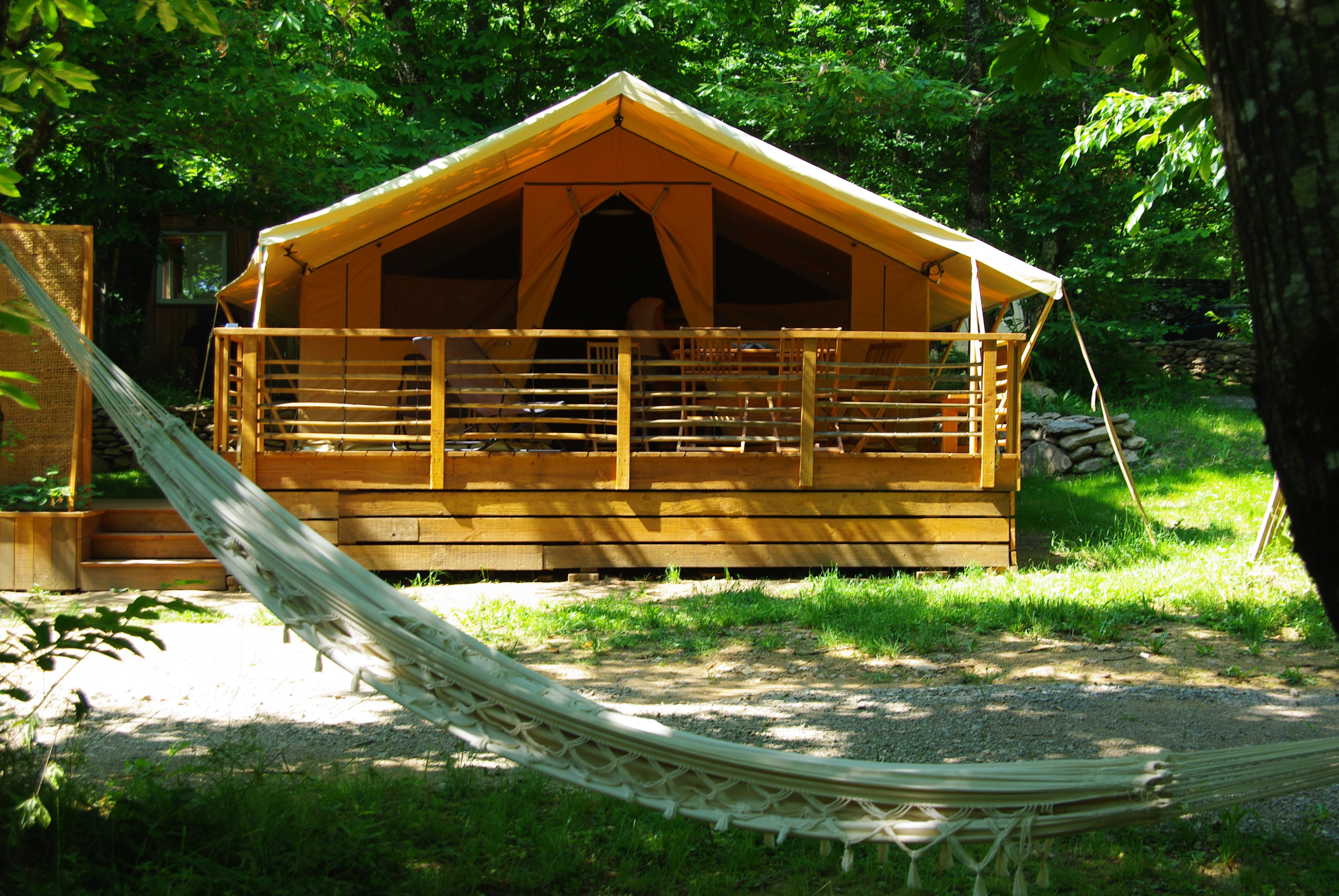Location - Les Lodges - Camping La Châtaigneraie, Gravières