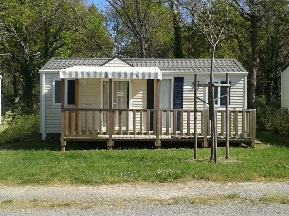 Huuraccommodatie(s) - Cottage Flores + Half-Schaduwrijk Terras - Camping Le Diben