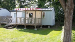 Huuraccommodatie(s) - Cottage Savanah + Half-Schaduwrijk Terras - Camping Le Diben