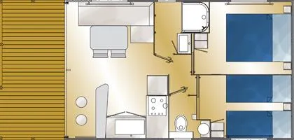 Cottage Méditerannée - 26M²- 2 Chambres + Terrasse