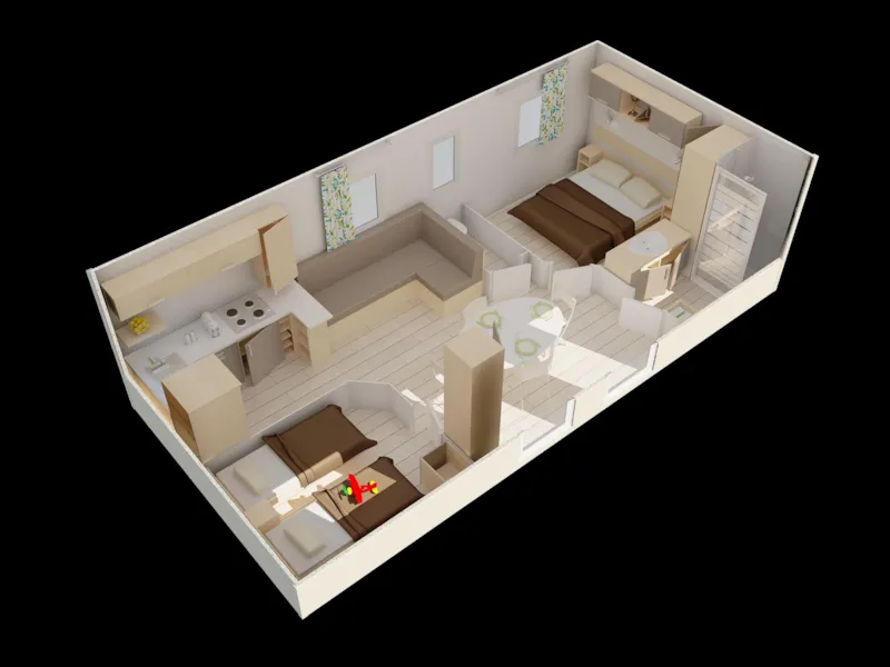 Cottage Savanah - 26M² - 2 Chambres  + Terrasse Semi-Couverte