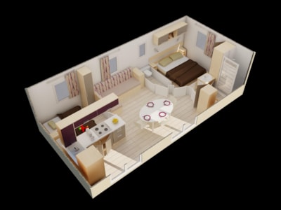 Cottage Grand large - 30m² - 2 bedrooms  + Half-covered terrace — 2