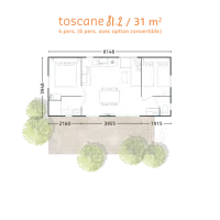 Cottage Berder - 30M² - 2 Chambres + Terrasse Semi-Couverte