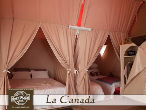 Mietunterkunft - Safarizelt Canada | 2 Schlafzimmer - image n°2 - Camping Les Chapelains