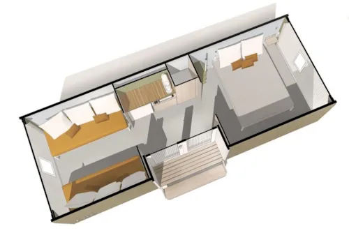 Mietunterkunft - Coco Sweet + Klimaanlage | 2 Zimmer - image n°6 - Camping Les Chapelains