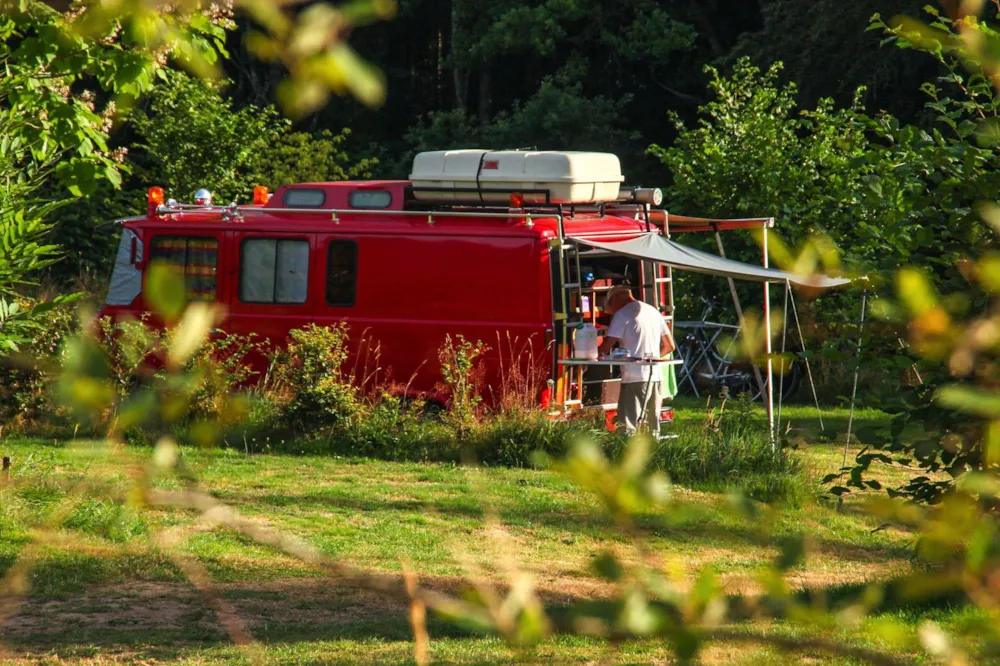 Stellplatz - Stellplatz Wohnwagen  + Auto + Storm - Camping Domaine La Chabanne
