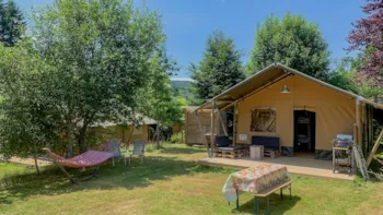 Huuraccommodatie(s) - Safari Greenlodge Met Prive Sanitair - Camping Domaine La Chabanne