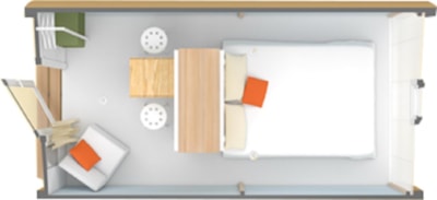 Canvas bungalow COCO SWEET without toilet blocks - 1 bedroom