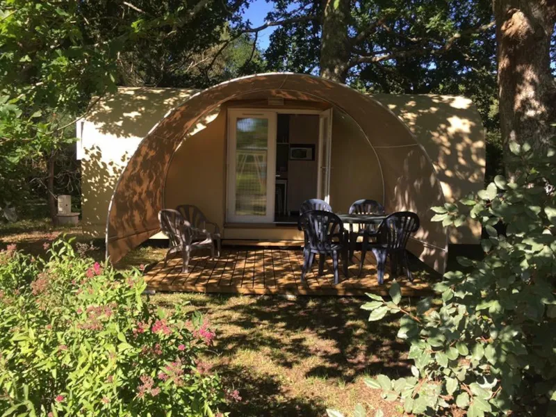 Bungalow Toilé Coco Sweet Avec Utilisation Des Sanitaires Et Éviers Du Camping - 2 Chambres