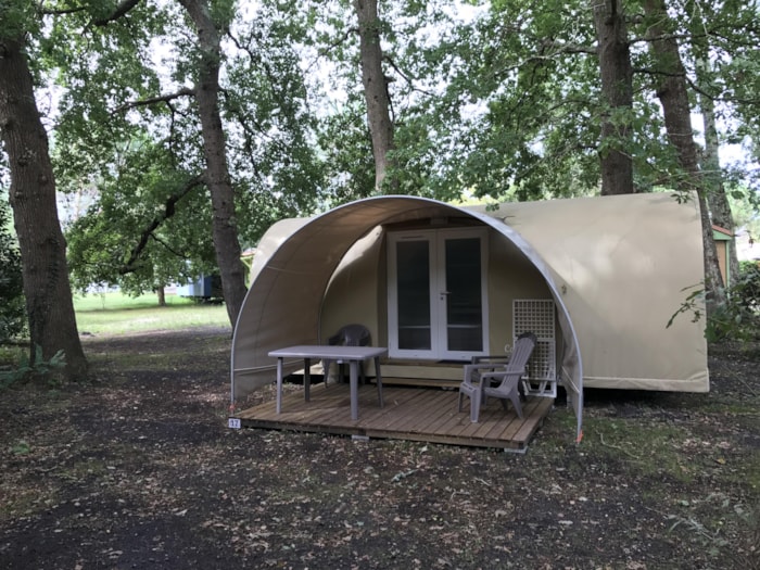 Bungalow Toilé Coco Sweet Avec Utilisation Des Sanitaires Et Éviers Du Camping - 2 Chambres